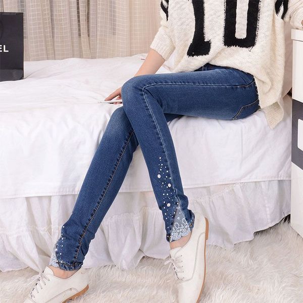 23ss women rhinestones diamond leggings denim jeans women pants skinny stretch plus size pencil slim vintage trouser, Blue
23ss women rhinestones diamond leggings denim jeans women pants skinny stretch plus size pencil slim vintage trouser, Blue