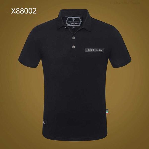 luxury philippuep lein new pp short sleeve t-shirt lapel personality pure black trend desigers, White;black
luxury philippuep lein new pp short sleeve t-shirt lapel personality pure black trend desigers, White;black