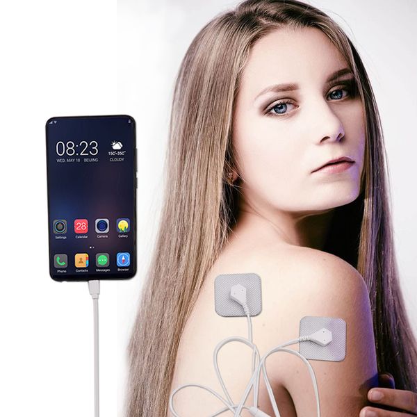 tens body massager ems muscle stimulator phone connection acupuncture back neck physiotherapy machine therapy electric massage
tens body massager ems muscle stimulator phone connection acupuncture back neck physiotherapy machine therapy electric massage