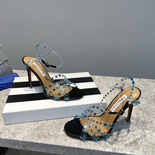 perfect shoes aquazzura sandal high heel tequila 105 embellished pvc sandals fashion party crystal, Black
perfect shoes aquazzura sandal high heel tequila 105 embellished pvc sandals fashion party crystal, Black