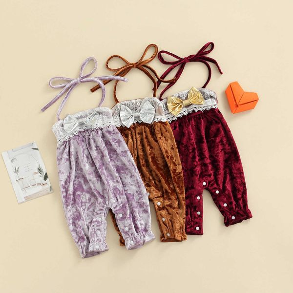 rompers citgeett summer newborn baby girls casual halter tie-up jumpsuit lace bow stitching velvet long romper clothes l230314, Blue
rompers citgeett summer newborn baby girls casual halter tie-up jumpsuit lace bow stitching velvet long romper clothes l230314, Blue