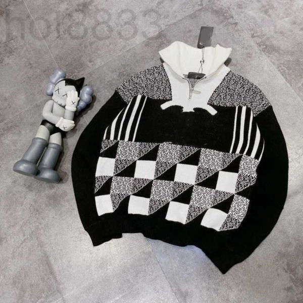 women's knits & tees designer autumn winter new style color-blocking checker fashion mock neck half zip long sleeve sweater women hm8a, White
women's knits & tees designer autumn winter new style color-blocking checker fashion mock neck half zip long sleeve sweater women hm8a, White
