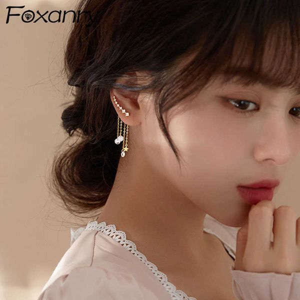 charm anry prevent allergy silver color earrings for women trend elegant creative sparkling zircon star tassel bride jewelry l230315, Golden
charm anry prevent allergy silver color earrings for women trend elegant creative sparkling zircon star tassel bride jewelry l230315, Golden