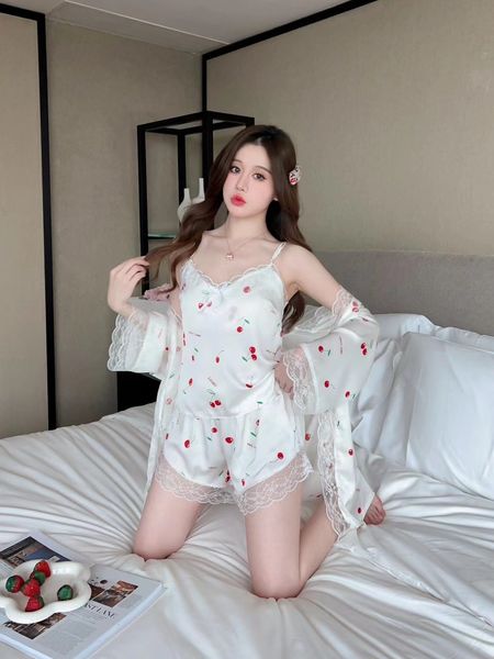 bikini swimsuit sleepwear for women satin pajama 3 piece lingerie lace cami pj set v neck robe with 3/4 sleeve, White;black
bikini swimsuit sleepwear for women satin pajama 3 piece lingerie lace cami pj set v neck robe with 3/4 sleeve, White;black