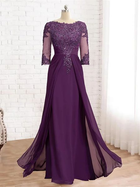elegant grape mother of the bride dresses jewel 3/4 sleeve chiffon lace beading ruffles sheath wedding party gowns vestidos para madre de no, Black;red
elegant grape mother of the bride dresses jewel 3/4 sleeve chiffon lace beading ruffles sheath wedding party gowns vestidos para madre de no, Black;red