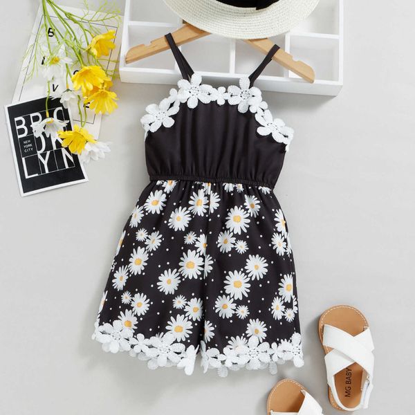 rompers citgeett summer kids girls suspender jumpsuit flower print elastic waist black romper casual clothes l230314, Blue
rompers citgeett summer kids girls suspender jumpsuit flower print elastic waist black romper casual clothes l230314, Blue