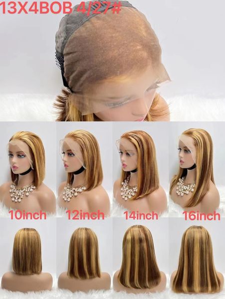 lace wigs bob highlights 4 27 colored straight wig human hair for women brazilian virgin full frontal bob wigs, Black
lace wigs bob highlights 4 27 colored straight wig human hair for women brazilian virgin full frontal bob wigs, Black