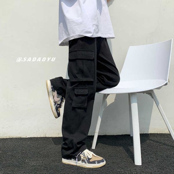 men's pants multi pocket overalls men's ins fashion brand spring and autumn loose straight tube ruffian handsome leisure vintage w, Black
men's pants multi pocket overalls men's ins fashion brand spring and autumn loose straight tube ruffian handsome leisure vintage w, Black