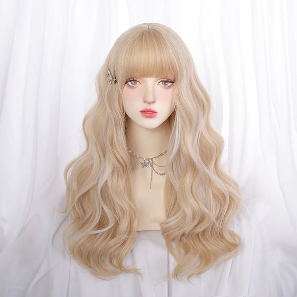 heat resistant fiber synthetic wigs asian fashionable lolita party daily activity role playing 24 inches golden curls, Black
heat resistant fiber synthetic wigs asian fashionable lolita party daily activity role playing 24 inches golden curls, Black