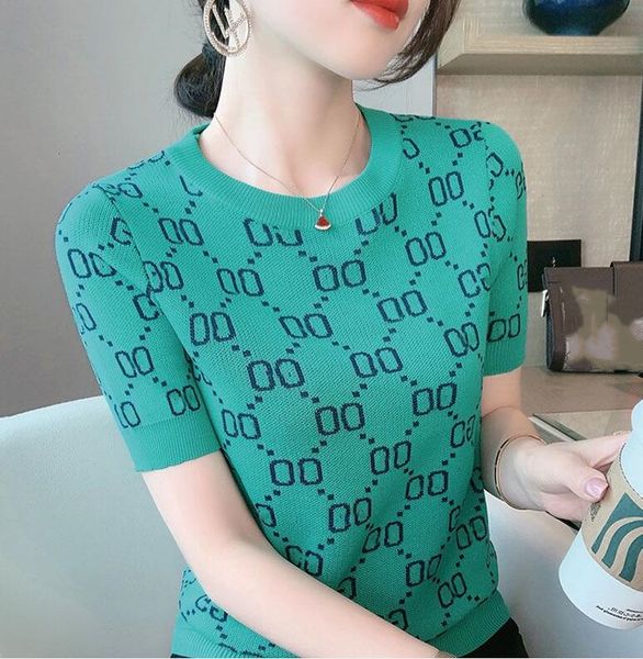 23ggs spring women's knits tees sweaters t-shirt short sleeve jacquard weave knitwear women casual designer knits s-xxl, White;black
23ggs spring women's knits tees sweaters t-shirt short sleeve jacquard weave knitwear women casual designer knits s-xxl, White;black