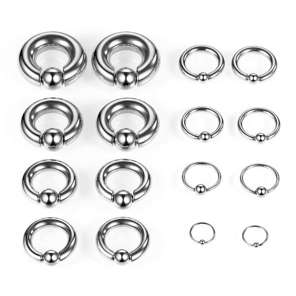 big ear tunnels large size giant captive bead ring ear tunnel plug expander guauge male nose ring piercing body jewelry, Silver
big ear tunnels large size giant captive bead ring ear tunnel plug expander guauge male nose ring piercing body jewelry, Silver
