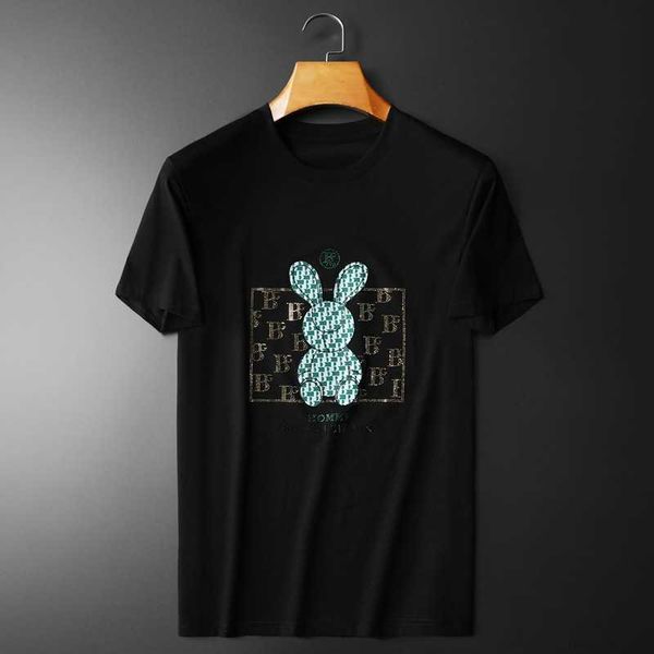 correct version of b burbry luxury designer printed drill short-sleeved t-shirt for men's summer mercerized cotton cool and comfortable, White;black
correct version of b burbry luxury designer printed drill short-sleeved t-shirt for men's summer mercerized cotton cool and comfortable, White;black