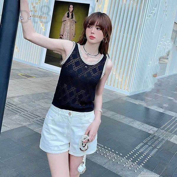 women's knits & tees designer 23 summer new hollowed-out wool sleeveless vest slim short bottom shirt solid color beaded jy7z, White
women's knits & tees designer 23 summer new hollowed-out wool sleeveless vest slim short bottom shirt solid color beaded jy7z, White