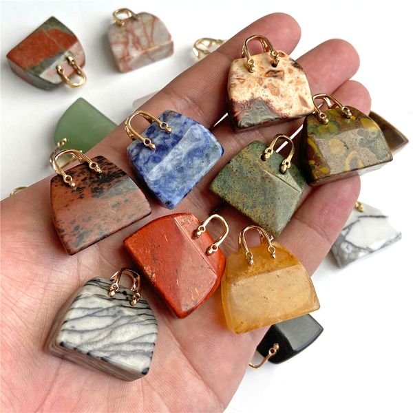 natural stone statue handbag charms mineral crystal agate pendant jaspers healing bag home decoration ornament diy necklace accessories, Bronze;silver
natural stone statue handbag charms mineral crystal agate pendant jaspers healing bag home decoration ornament diy necklace accessories, Bronze;silver