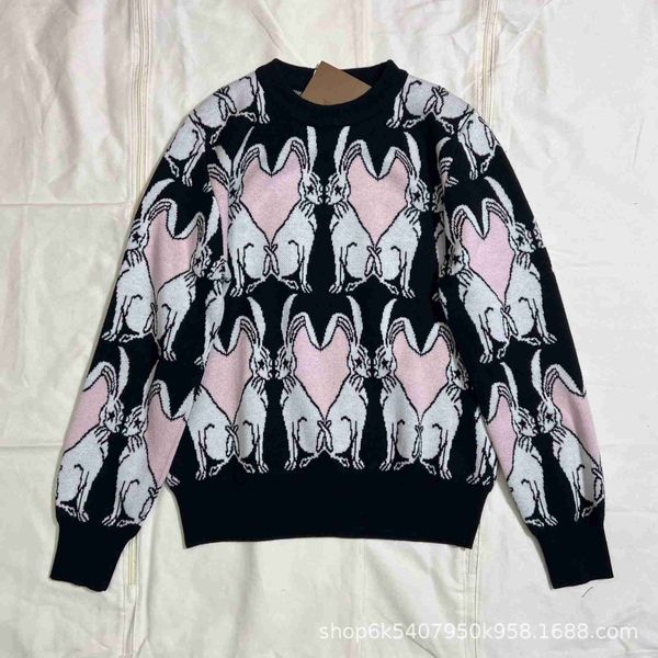 casual b burbry luxury designer correct version of the new rabbit decorative pullover in the spring of 23, Black;white
casual b burbry luxury designer correct version of the new rabbit decorative pullover in the spring of 23, Black;white