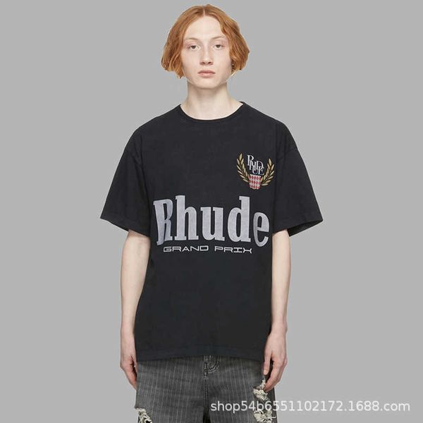 2rcj men's and women's high street t shirt fashion brand rhude oversized grand prix letter print loose summer round neck short sle, White
2rcj men's and women's high street t shirt fashion brand rhude oversized grand prix letter print loose summer round neck short sle, White