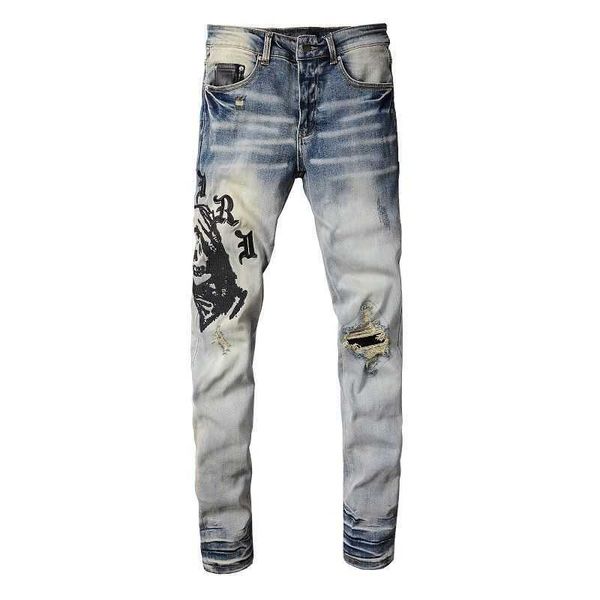 jeans mens am1r1 trousers pants mirri ripped fashion designer brand high street blue embroidery hole trend slim straight male hip hop l 4wgp 
jeans mens am1r1 trousers pants mirri ripped fashion designer brand high street blue embroidery hole trend slim straight male hip hop l 4wgp