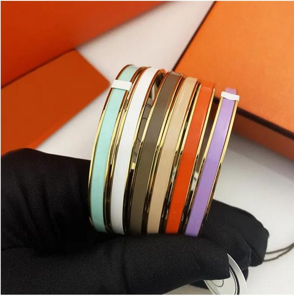 classic h thin bracelet designer 18k gold bangle luxury brand enamel bracelet for men women birthday mother' day jewelry, Black
classic h thin bracelet designer 18k gold bangle luxury brand enamel bracelet for men women birthday mother' day jewelry, Black