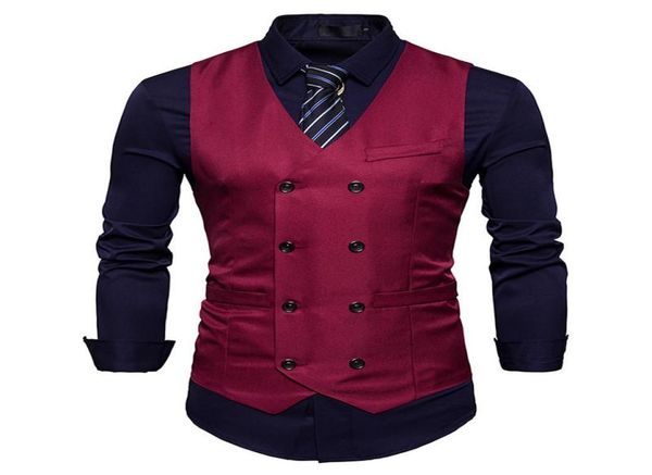 new men039s vest slim fit double breasted dress suit vests fashion slim fit men casual vest waistcoat gilet homme costume 032743931, Black;gray
new men039s vest slim fit double breasted dress suit vests fashion slim fit men casual vest waistcoat gilet homme costume 032743931, Black;gray