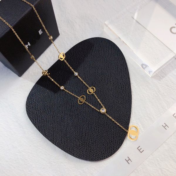 exquisite necklaces high end design pendant necklace gold plated long chain charm jewelry accessories classic premium brand couple, Silver
exquisite necklaces high end design pendant necklace gold plated long chain charm jewelry accessories classic premium brand couple, Silver