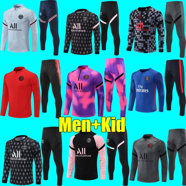 21 22 classic style psgs mbappe soccer jersey tracksuit 16/17 paris training suit half pull long sleeve sergio ramos verratti icardi kids fo, Black
21 22 classic style psgs mbappe soccer jersey tracksuit 16/17 paris training suit half pull long sleeve sergio ramos verratti icardi kids fo, Black