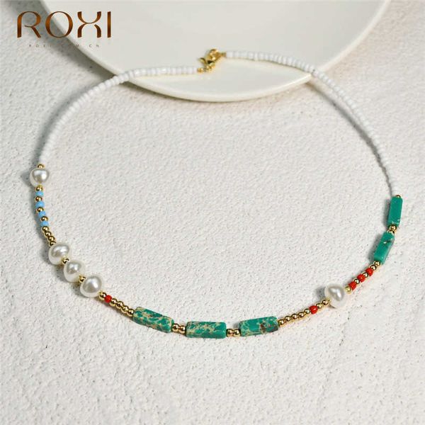 chokers roxi summer pearls greenstone beads necklace for women girls fashion jewelry charming chain vacation beach choker collares y2303, Golden;silver
chokers roxi summer pearls greenstone beads necklace for women girls fashion jewelry charming chain vacation beach choker collares y2303, Golden;silver