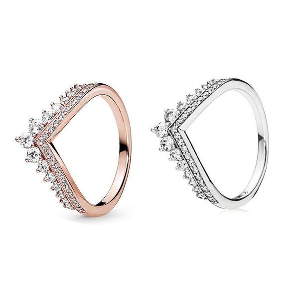 princess wish ring for pandora 925 sterling silver with cz diamond plated rose gold charm ladies ring with box190u, Slivery;golden
princess wish ring for pandora 925 sterling silver with cz diamond plated rose gold charm ladies ring with box190u, Slivery;golden