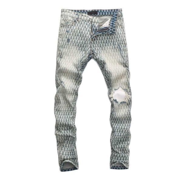 jeans mens am1r1 trousers pants mirri ripped fashion designer brand new trend wash white print hip hop high street leisure cool niche i roq1, Blue
jeans mens am1r1 trousers pants mirri ripped fashion designer brand new trend wash white print hip hop high street leisure cool niche i roq1, Blue