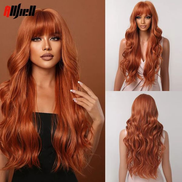 synthetic wigs long natural wave orange with full bangs for black women daily halloween cosplay hair heat resistant fiber 230314
synthetic wigs long natural wave orange with full bangs for black women daily halloween cosplay hair heat resistant fiber 230314