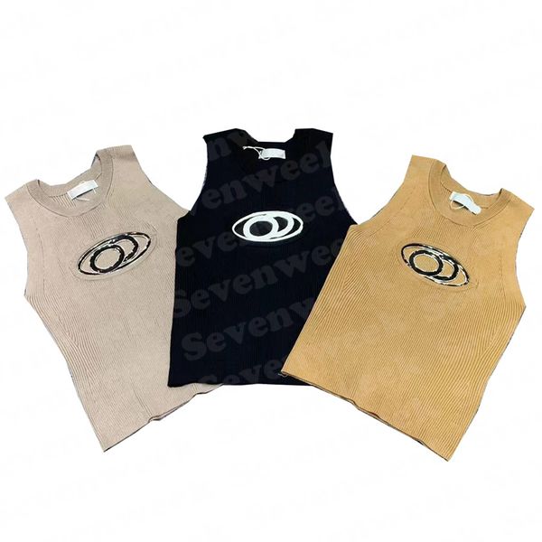 womens crop knits tank tees designer fashion hollow metal letter vest summer sleeveless sports streetwear, White
womens crop knits tank tees designer fashion hollow metal letter vest summer sleeveless sports streetwear, White