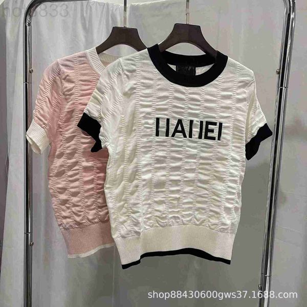 women's knits & tees designer 23 spring summer new gaoding bubble fold color-blocking round neck knitting age reducing temperament t-sh, White
women's knits & tees designer 23 spring summer new gaoding bubble fold color-blocking round neck knitting age reducing temperament t-sh, White