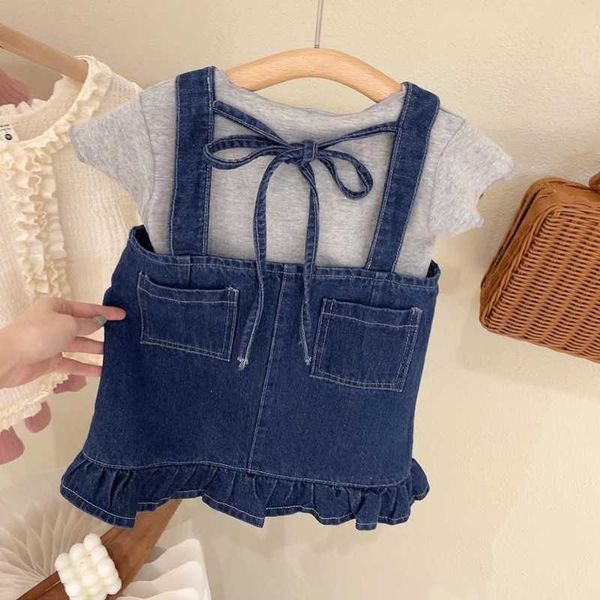 clothing sets summer girls' clothing sets casual style pocket denim suspender dress short sleeve pcs baby kids children clothes suit p, White
clothing sets summer girls' clothing sets casual style pocket denim suspender dress short sleeve pcs baby kids children clothes suit p, White