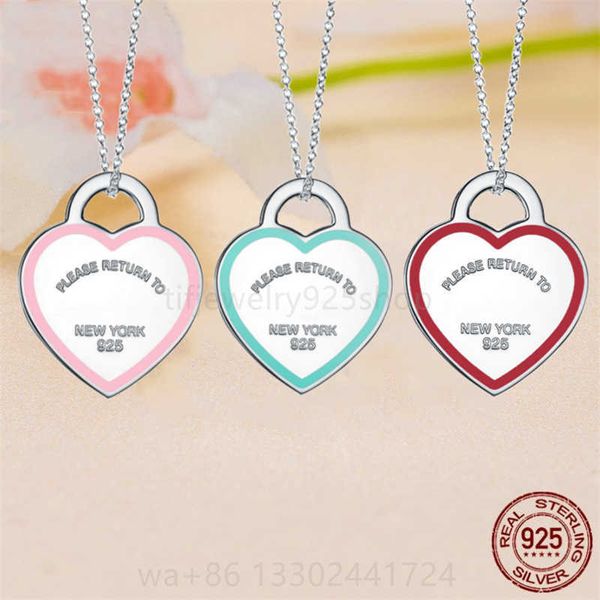 pendant necklaces tif design clasic enamel heart tag pendant necklace luxury fashion 925 sterlling silver jewelry women love giftl230315
pendant necklaces tif design clasic enamel heart tag pendant necklace luxury fashion 925 sterlling silver jewelry women love giftl230315