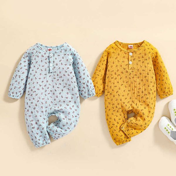 rompers citgeett autumn infant baby girls boys casual romper floral printed pattern long sleeve fall clothes l230314, Blue
rompers citgeett autumn infant baby girls boys casual romper floral printed pattern long sleeve fall clothes l230314, Blue