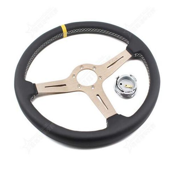 car refitted steering wheel 15-inch nd racing leather black perforated leather concave frame universal steering wheel
car refitted steering wheel 15-inch nd racing leather black perforated leather concave frame universal steering wheel