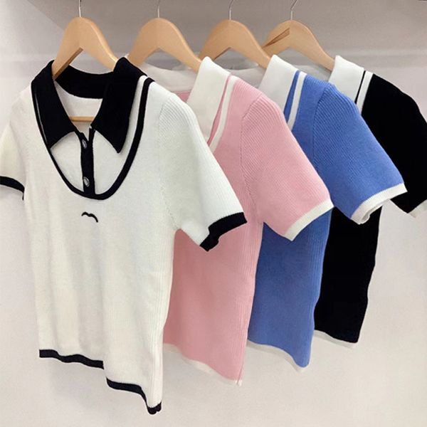 307 2023 runway autumn brand same style sweater short sleeve lapel neck pullover fashion clothes womens xue, White;black
307 2023 runway autumn brand same style sweater short sleeve lapel neck pullover fashion clothes womens xue, White;black