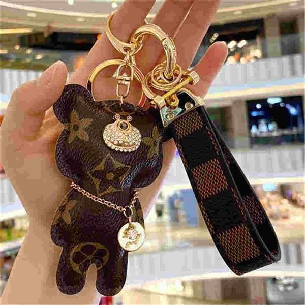 

ll2020 fashion brand dog keychain classic chic keyring women men luxury car pendant designer key chain trinket jewelry 2580, Silver