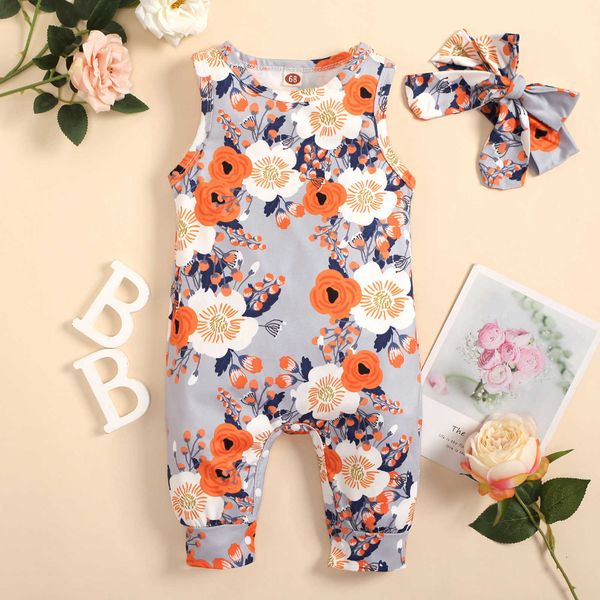 rompers citgeett summer infant baby girls rompers floral print sleeveless jumpsuit bow headband casual clothes l230314, Blue
rompers citgeett summer infant baby girls rompers floral print sleeveless jumpsuit bow headband casual clothes l230314, Blue