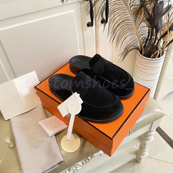 women sandals designer slippers flat rubber shoes leather slides slip on suede slipper calfskin loafers summer beach slide platform sandals, Black
women sandals designer slippers flat rubber shoes leather slides slip on suede slipper calfskin loafers summer beach slide platform sandals, Black