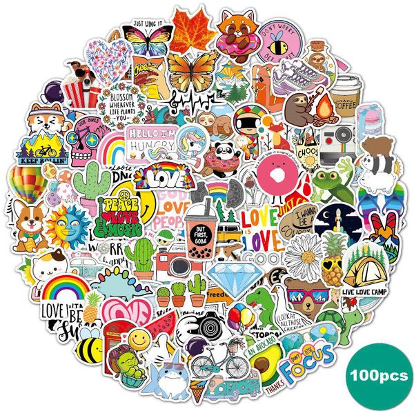 100 pcs of colorful cute aesthetic vsco waterproof stickers skin protectors for lapcomputer water bottle and phone
100 pcs of colorful cute aesthetic vsco waterproof stickers skin protectors for lapcomputer water bottle and phone