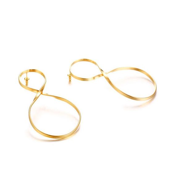 fashionbig infinity earrings for women gold tone stainless steel long dangle earring femme brinco2401021, Golden;silver
fashionbig infinity earrings for women gold tone stainless steel long dangle earring femme brinco2401021, Golden;silver