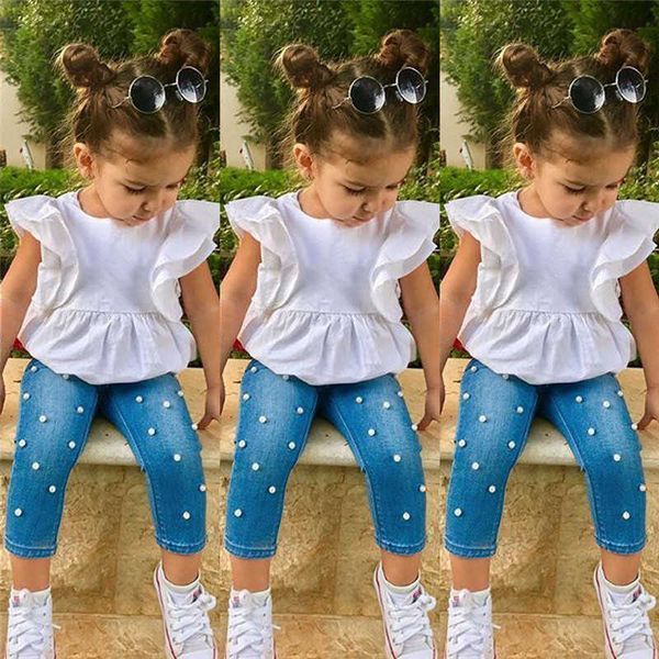 clothing sets fashion kids girl clothes sets ruffle sleeveless dress pearl denim pants jeans casual summer clothing outfits p230315, White
clothing sets fashion kids girl clothes sets ruffle sleeveless dress pearl denim pants jeans casual summer clothing outfits p230315, White