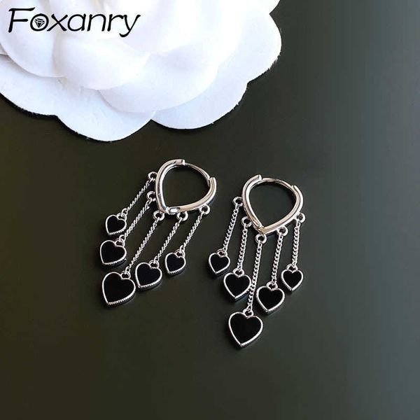 charm anry silver color love heart earrings for women new fashion creative tassel geometric party jewelry gifts wholesale l230315, Golden 
charm anry silver color love heart earrings for women new fashion creative tassel geometric party jewelry gifts wholesale l230315, Golden