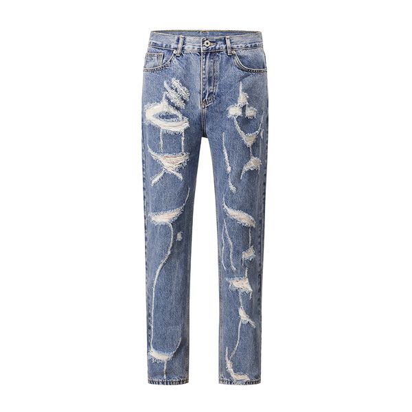 hole washed blue jeans men's plus size pants straight baggy casual denim trousers oversized streetwear loose cargo, Black;brown
hole washed blue jeans men's plus size pants straight baggy casual denim trousers oversized streetwear loose cargo, Black;brown