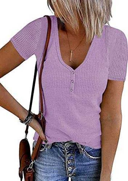 women's knit 2023 short sleeve button v neck ribbed shirts summer solid color casual tee2gxi, White
women's knit 2023 short sleeve button v neck ribbed shirts summer solid color casual tee2gxi, White