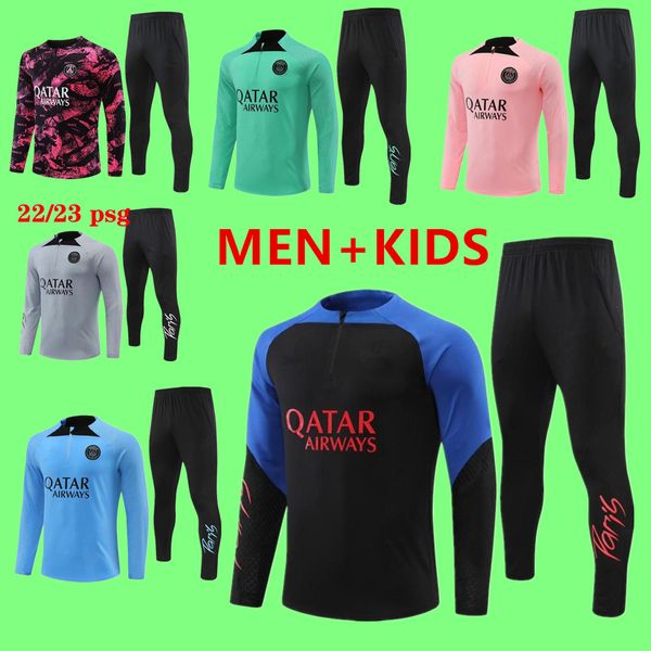 22/23 psgs football tracksuit jersey mbappe soccer 2022 2023 classic style player version training suit half pull long sleeve sergio ramos v, Black
22/23 psgs football tracksuit jersey mbappe soccer 2022 2023 classic style player version training suit half pull long sleeve sergio ramos v, Black