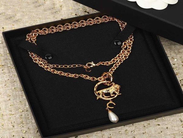 2022 charm pendant necklace with beads and lion shape have box stamp ps7043a7134094, Golden
2022 charm pendant necklace with beads and lion shape have box stamp ps7043a7134094, Golden