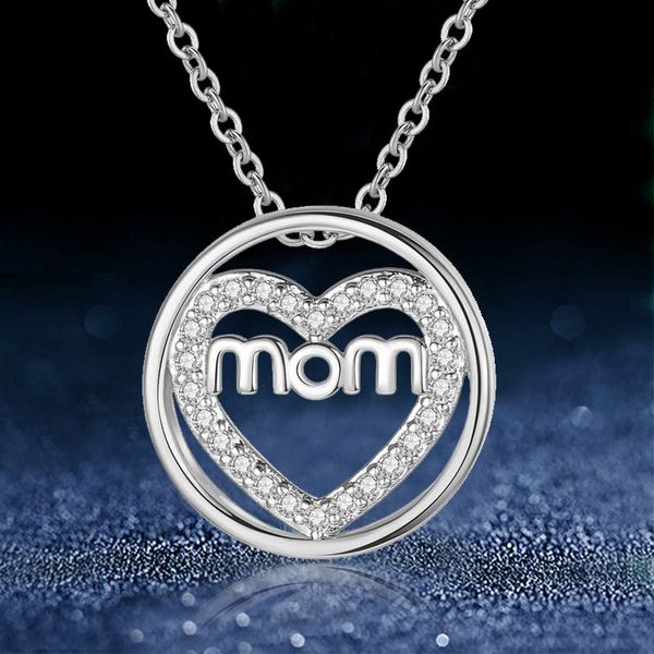 fashion "mom" pendant necklace red blue heart crystal jewelry ladies anniversary birthday christmas mother's day gift, Silver
fashion "mom" pendant necklace red blue heart crystal jewelry ladies anniversary birthday christmas mother's day gift, Silver