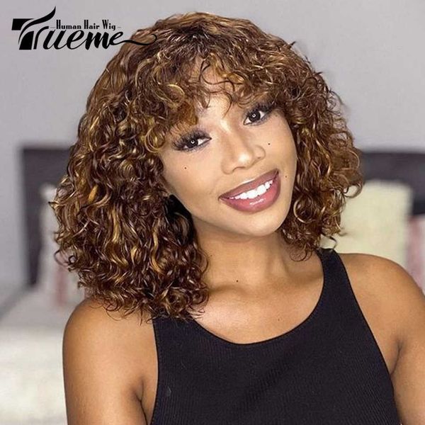 synthetic wigs trueme highlight blonde jerry curly short bob human hair wigs with bangs colored brazilian deep non lace wig for women 230227, Black
synthetic wigs trueme highlight blonde jerry curly short bob human hair wigs with bangs colored brazilian deep non lace wig for women 230227, Black