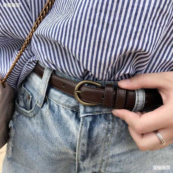 belts new round buckle women's college style ins wide casual versatile jeans white line decorative belt, Black;brown
belts new round buckle women's college style ins wide casual versatile jeans white line decorative belt, Black;brown